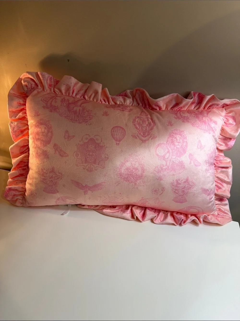 Wicked: For Good x Katy Kime-Pink Throw Pillow 